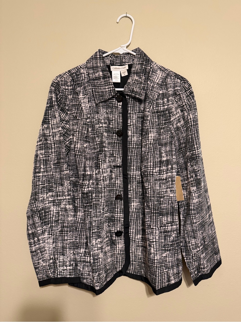 NWT Coldwater Creek Reversible Metro Jacket Size 18 Abstract Print Original $130